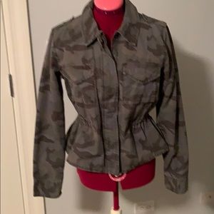American Eagle Camouflage Cinched Waist Jacket